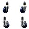 Service Caster 3.5'' SS Solid Poly Wheel Swivel 1-7/8'' Expanding Stem Caster Set 2 Brakes, 4PK SCC-SSEX20S3514-SPUS-2-TLB-2-178 - alternate 1